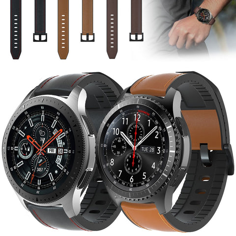 22mm Watch Strap For Samsung galaxy watch 46mm Genuine Leather Band