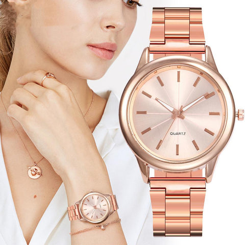 Modern Fashion Mesh Stainless Steel Bracelet Casual Wrist Watch for Woman Quartz