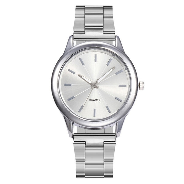 Modern Fashion Mesh Stainless Steel Bracelet Casual Wrist Watch for Woman Quartz