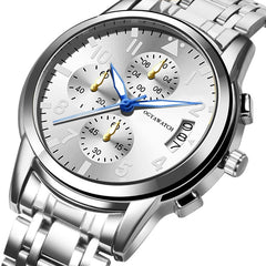 New Business Watch Male Clock Retro Design Steel Band Relogio Alloy